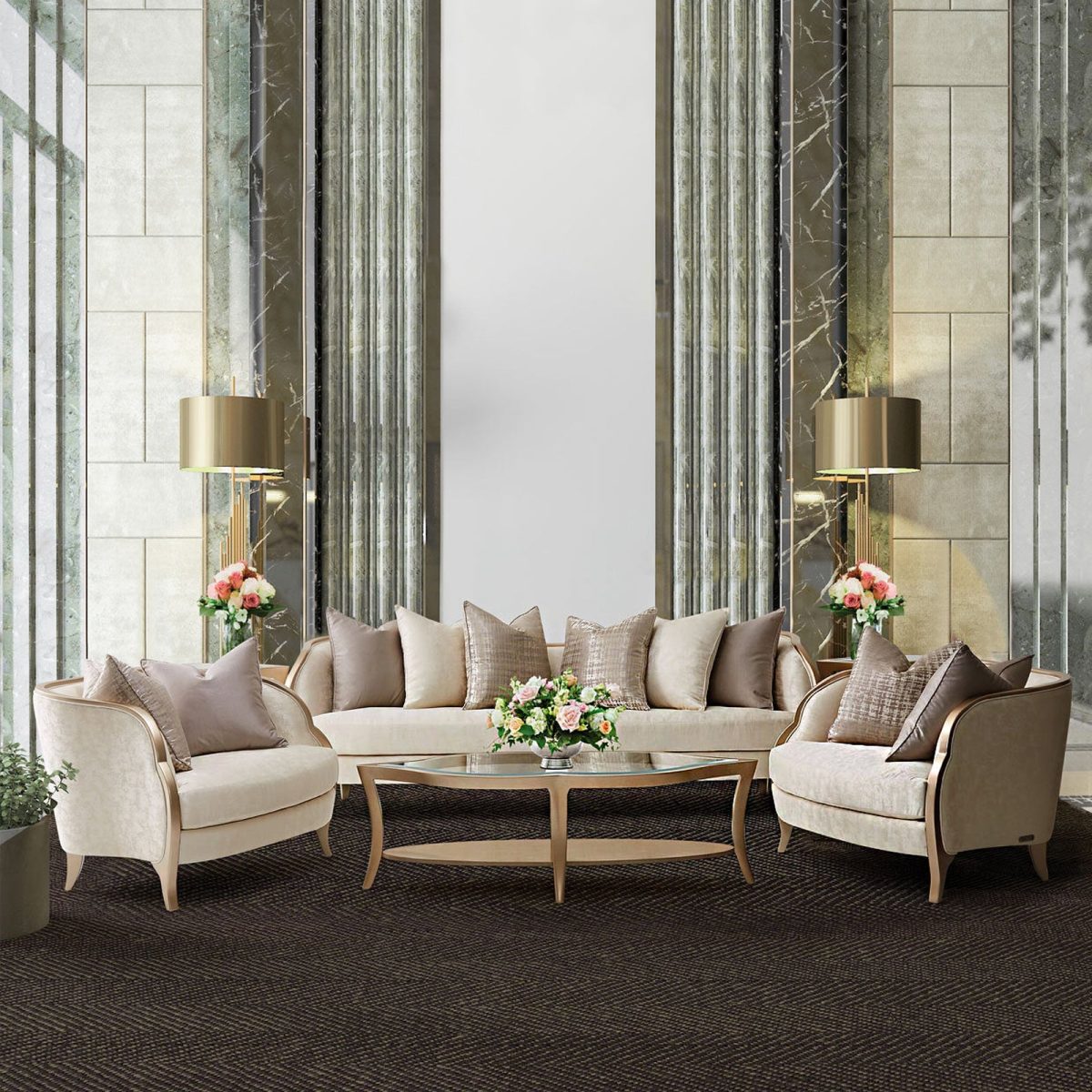 Michael Amini Malibu Crest Sofa - Image 4