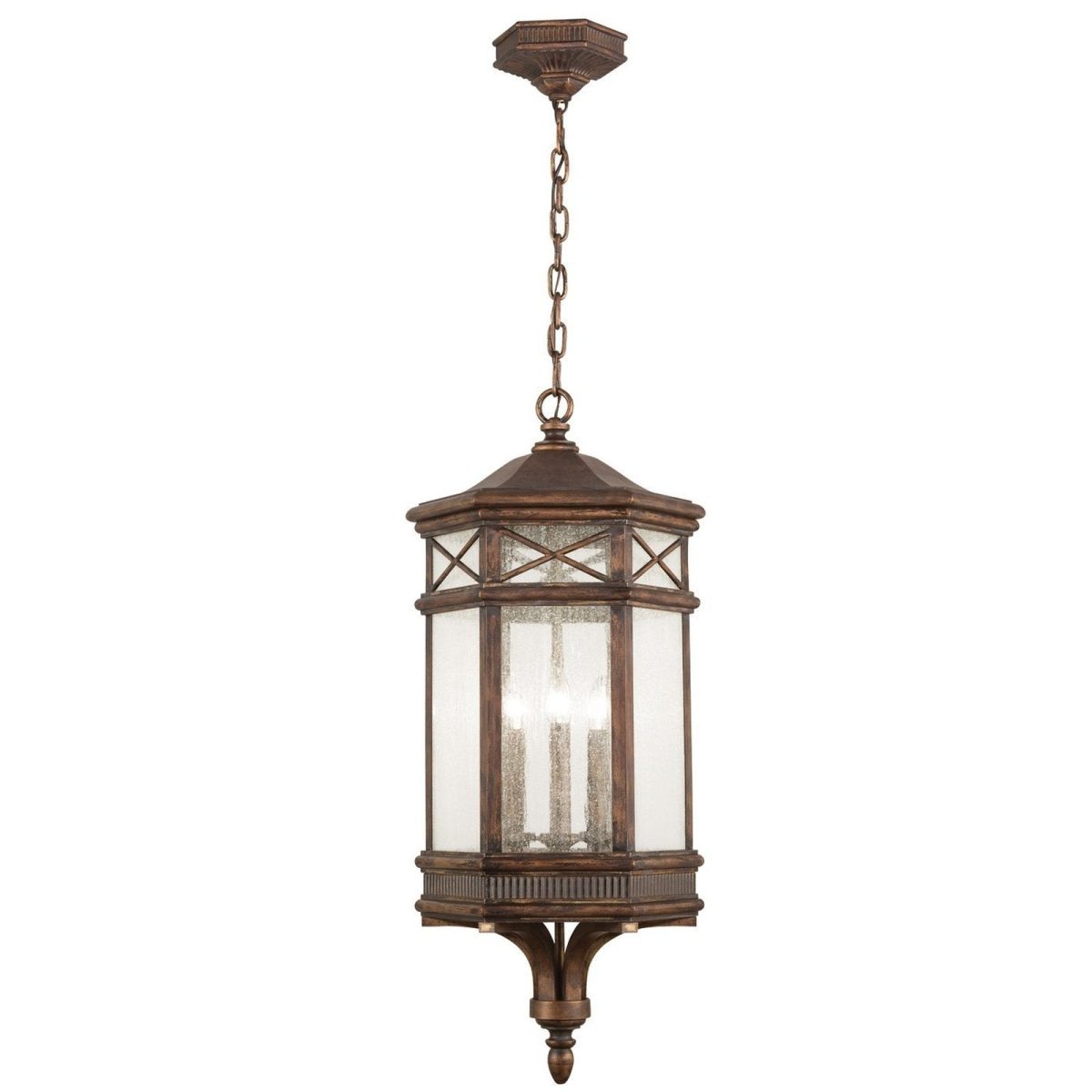 Fine Art Holland Park 3 Light Bronze Outdoor Lantern - Image 1