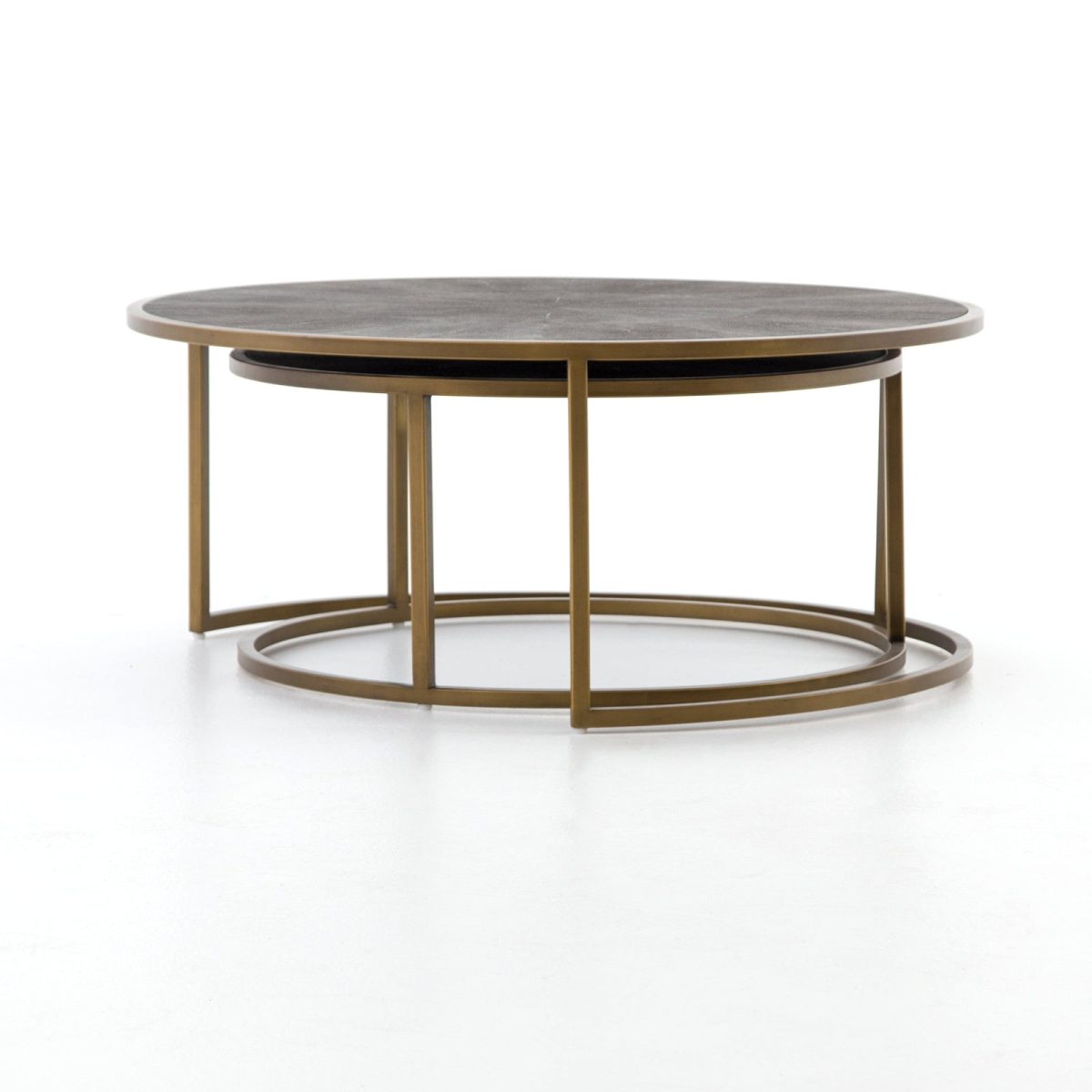 Four Hands Shagreen Nesting Coffee Table - Image 2